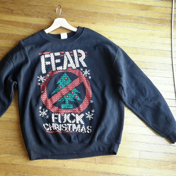 the band Fear Sweaters - Fear "fuck xmas" large sweater